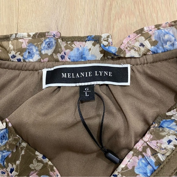 Melanie Lyne | NWT Brown Floral Chiffon Blouse 🩷 - Picture 3 of 10